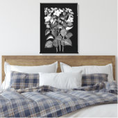 Kool Tekening van Italiaanse Hibiscus-bloemen Canvas Afdruk (Insitu (Slaapkamer))