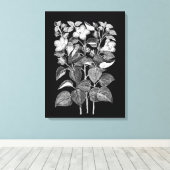 Kool Tekening van Italiaanse Hibiscus-bloemen Canvas Afdruk (Insitu (Houten vloer))