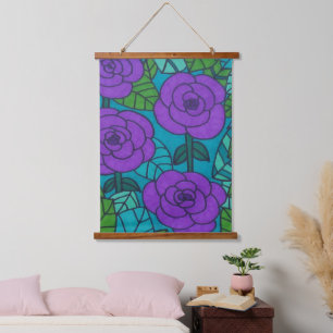 Kool Tones Oerwoud Floral Art Hangend Wandkleed