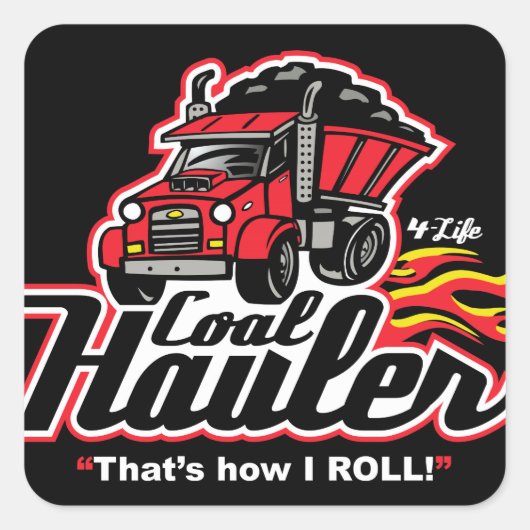 KOOL TRANSPORT VIERKANTE STICKER (Voorkant)