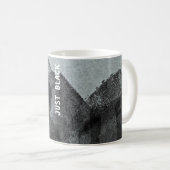 Kool, unieke moderne, zwarte tekenkunst koffiemok (Voorkant rechts)