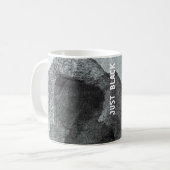 Kool, unieke moderne, zwarte tekenkunst koffiemok (Voorkant links)