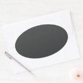 Kool (vaste kleur) ovale sticker (Envelop)