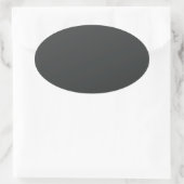 Kool (vaste kleur) ovale sticker (Tas)