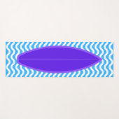 Kool Violet Blue Waves Surfende Yoga Mat (Voorkant (horizontaal))