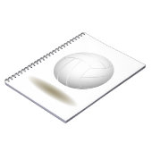 Kool Volleyball-laptop (wit) Notitieboek (Linkerzijde)