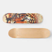 Kool Waterverf Abstract tijgerhoofd Skateboard (Horizontaal)