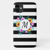 Kool Waterverf Floral WreatCustom Monogram Case-Mate iPhone Case (Achterkant)
