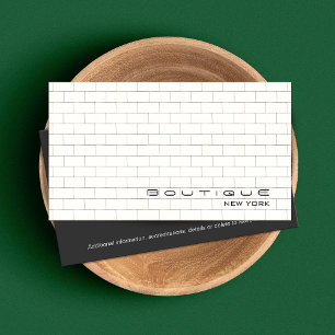 Kool White Subway Tile Patroon Visitekaartje