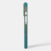 Kool Wood textuur van blauwe pellingverf Case-Mate iPhone Case (Achterkant / Links)