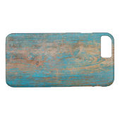Kool Wood textuur van blauwe pellingverf Case-Mate iPhone Case (Achterkant (Horizontaal))