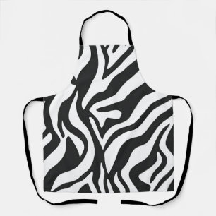 Kool zwart wit zebra streep wild dier patroon schort