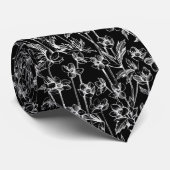 Kool zwarte en witte miniatuur stropdas (Opgerold)