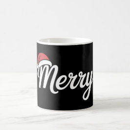 Kool Zwarte Kerstman Muts Koffiemok