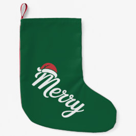 Kool Zwarte Kerstmis Kerstman Muts Kleine Kerstsok