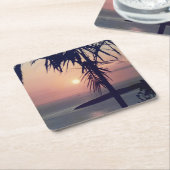 Koolan Sunrise Vierkante Kartonnen Onderzetter (Schuin)