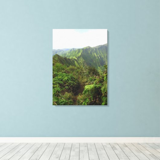 Koolau Bergpad Canvas Afdruk (Insitu (Houten vloer))