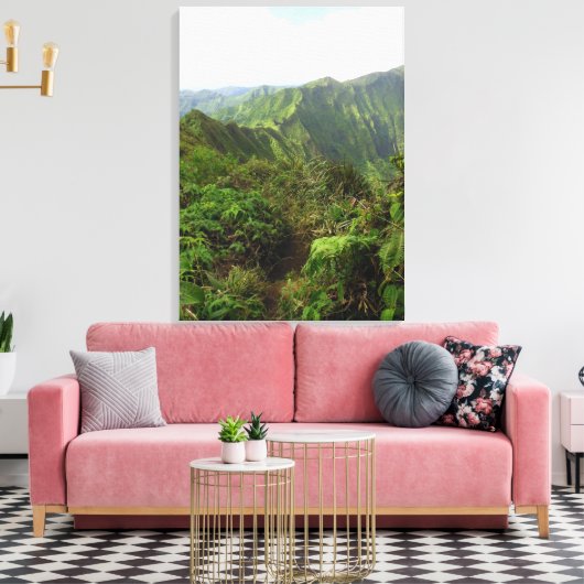 Koolau Bergpad Canvas Afdruk (Insitu (Woonkamer))