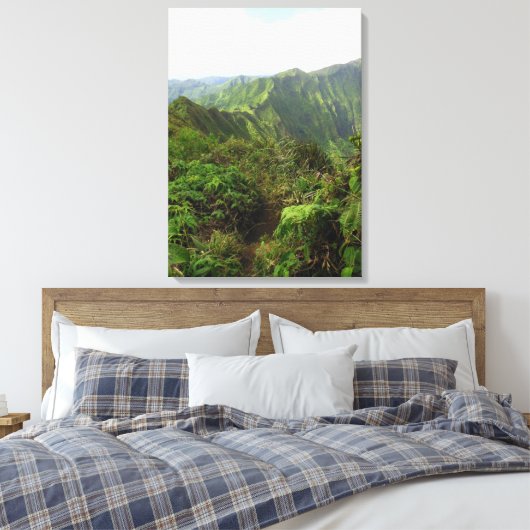 Koolau Bergpad Canvas Afdruk (Insitu (Slaapkamer))