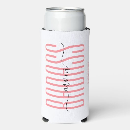 KOOLBADASS MOM STERK MOM SINGLE MOM SCRIPT PINK (Seltzer Voorkant)