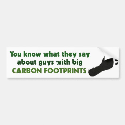 Kooldioxidevoetafdrukken Bumpersticker (Voorkant)