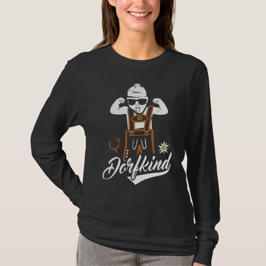 Kooldorpskind met lederbroek Bayern Ti T-shirt (Voorkant)