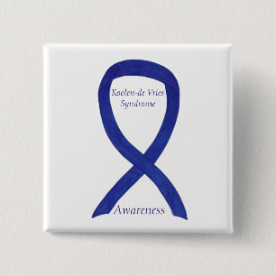 Koolen-de-Vries Syndrome Awareness Ribbon Pin Vierkante Button 5,1 Cm