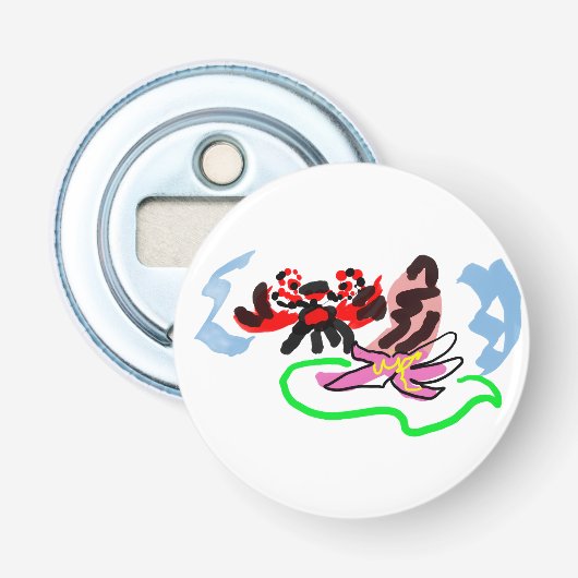 Koolhydraat zomer leuke speel button flesopener (Voorkant)