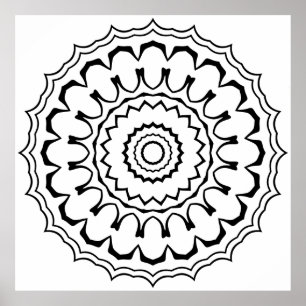 Koolhydraatrijke Schaalring Mandala met Gelaagde G Poster