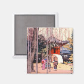 Kooljapanse Cherry Tree in Kawagoe Yoshida art Magneet (Voorkant / Achterkant)