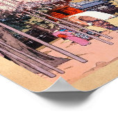 Kooljapanse Cherry Tree in Kawagoe Yoshida art Poster (Hoek)