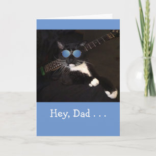 Koolkat en gitaarVaderdag Kaart