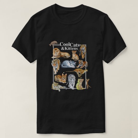 Koolkatten en olierijke leopard Felines T-shirt (Design voorkant)