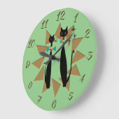 Koolkatten uit de middeleeuwen van de Retro Atomic Grote Klok (Hoek)