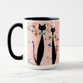 Koolkatten uit de middeleeuwen van de Retro Atomic Mok (Links)
