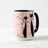 Koolkatten uit de middeleeuwen van de Retro Atomic Mok (Voorkant rechts)