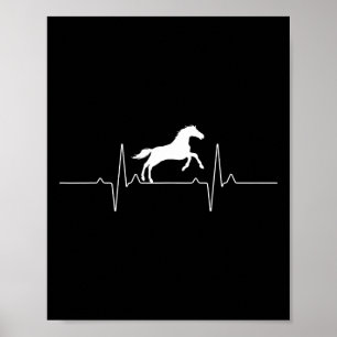 Koolpaardenontwerp voor mannen Paardensportschool Poster