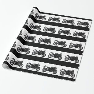 KOOLRACINGSPORTEN ZWARTE MOTORCYCLUS 297090-motor Cadeaupapier