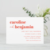 Koolroze Rode Schachbrett All-in-One Trouw Kaart (Staand voorkant)