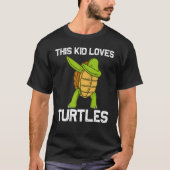 Koolschildpad voor kinderen die Zee schildpad eten T-shirt (Voorkant)
