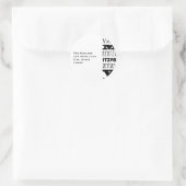 Koolstaaf Mitzvah White Envelope Seal Ronde Sticker (Tas)