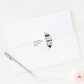 Koolstaaf Mitzvah White Envelope Seal Ronde Sticker (Envelop)