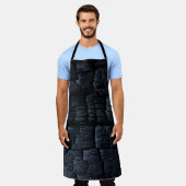 Koolsteenas gebrand achtergrond schort (Gedragen)