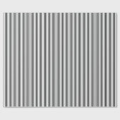 Koolsteengrijs en witte snoepjes strepen cadeaupapier (Vlak)