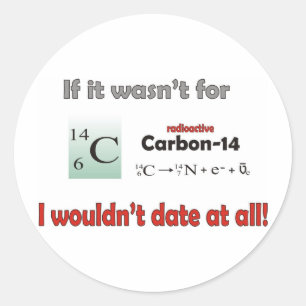 Koolstof 14 Dating Ronde Sticker
