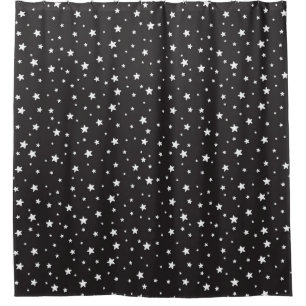 Koolstof en witte sterren Celestial Sky Douchegordijn