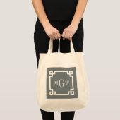 Koolstof — Griekse sleutel #2 omhuld 3 i-minimonog Tote Bag (Voorkant (product))