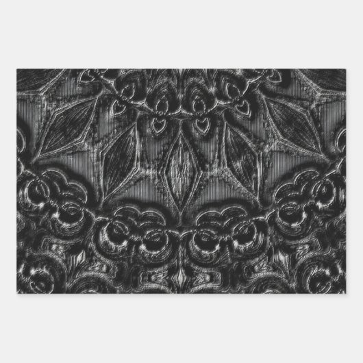 Koolstof Mandala — Papieren pakbladen Inpakpapier Vel (Voorkant)