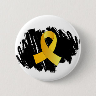 Koolstof met kinderkanker, met kribbel ronde button 5,7 cm