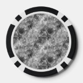 Koolstof, ruw textiel pokerchips (Achterkant)